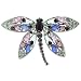 Jewelry : Silver Tone Pink Dragonfly Animal Pin Brooch
