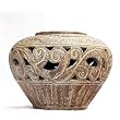 EXP Handmade Natural Clay Sienna Brown Bowl-Style Garden Lantern / Hurricane Lamp / Candleholder