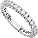 Stunning 14k. White Gold 1/2 Ctw. Diamond Eternity Band " Size 7 "