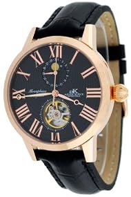 Adee Kaye #AK7100-MRG1 Men's Exponer Moon Phase Automatic Watch with Tourbillon Display