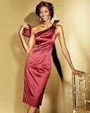 Spiegel Spiegel One Shoulder Satin Sheath Dress