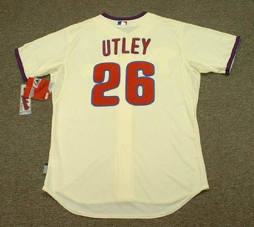 CHASE UTLEY Philadelphia Phillies Majestic AUTHENTIC Alternate Home Baseball Jersey, 48/XL