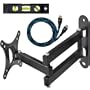 Cheetah Mounts ALAMB Articulating Arm TV Wall Mount Bracket - fits VESA 100 up to 30lbs, best for 12-24" LCD LED Flat Screen Monitors and TVs