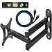 Cheetah Mounts ALAMB Articulating Arm TV Wall Mount Bracket - fits VESA 100 up to 30lbs, best for 12-24" LCD LED Flat Screen Monitors and TVs