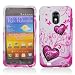 Samsung Epic Touch 4G D710 (Sprint Galaxy S II) Rubberized Snap-On Protector Hard Case Image Cover "Pink Love" Design