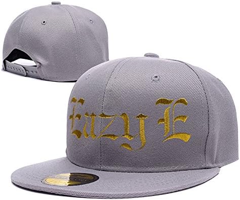 JIUWEI Eazy-E Logo Adjustable Snapback Embroidery Hats Caps - Grey