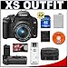 Canon Digital Rebel XS 10.1MP Digital SLR Camera (Black) + Canon EF-S 18-55mm IS Lens + Canon BG-E5 Battery Grip + Spare LP-E5 Battery + 4GB Card + Gadget Bag