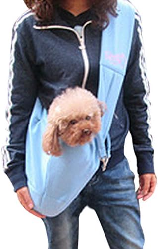 Greenery Reversible Safety Adjustable Closure Small Dog Cat Kitty Rabbit Sling Carrier Bag Outdoor Travel Soft Comfortable Breathable Cotton Puppy Pet Double-sided Pouch Holder Shoulder Carry Tote Handbag Messenger Bag