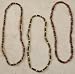 Coconut Shell and Glass Bead Stretch Necklaces
