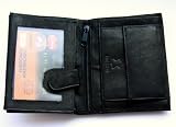 Produkt-Bild: Echt Leder Portemonnaie Geldb&ouml;rse Hochwertige Verarbeitung in Schwarz