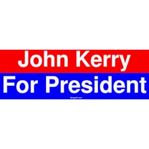 Bumper Funny John Kerry Sticker on John Kerry For President Large Bumper Sticker   Amazon Com