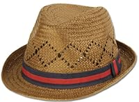 Unisex Structured 100% Paper Two-Tone Band Fedora Hat