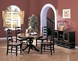Black Dark Maple 5 Piece Dinette Set By Coaster Furniture