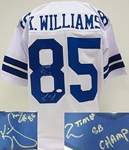 Kevin Williams Dallas Cowboys Signed White Custom Jersey 2 Time SB Champ JSA