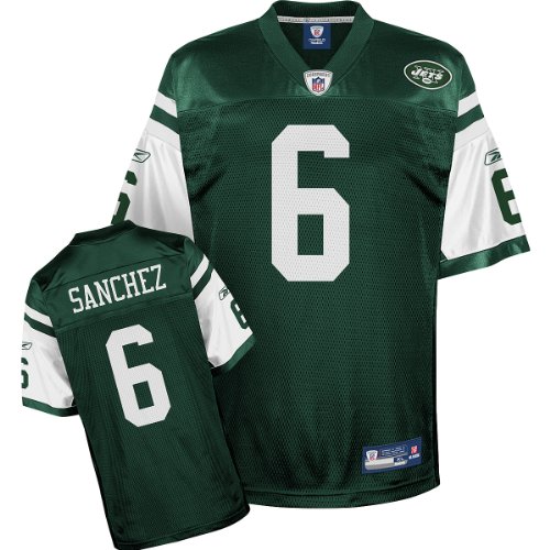 Reebok New York Jets Mark Sanchez Replica Team Color Jersey - Medium