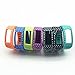 Penguin H 7pcs Replacement Accessory Colorful with White Dots Wrist Bands with Plastic Clasps for Garmin Vivofit (No tracker, Replacement Bands Only) (Large)