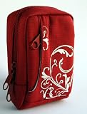 BAXXTAR MANGA II Digital Camera Bag Case * Red / White * for Canon PowerShot SX240 SX260 SX220 SX230 S95 IXUS 310 210 IS - Nikon Coolpix S8200 P300 P310- Samsung WB2000 WB700 ES65 ES73 ES71 PL150 PL100 -- Sony CyberShot DSC HX10V HX9V -- Panasonic Lumix DMC TZ30 TZ25 TZ20 TZ18 TZ10 TZ8 FS35 FS37 FX90 -- Kodak Easyshare Sport C123 C135 -- Fujifilm FinePix L55 F770EXR F600EXR etc.