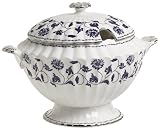 Spode Blue Colonel Platinum Soup Tureen and Cover 10 cup