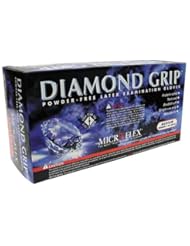 Microflex MF300S Powder Free Diamond Grip Latex Gloves Size Small (100 per Box)
