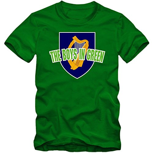 Irland EM 2016 #4 T-Shirt | Éire | Fußball | Herren | The Boys in Green | Trikot | Nationalmannschaft, Farbe:Hellgrün (Kelly Green L190);Größe:L