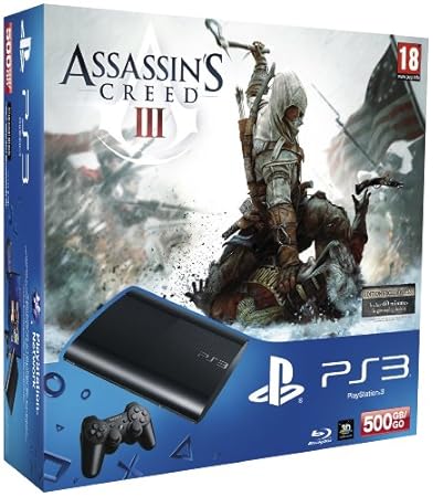 Console PS3 Ultra slim 500 Go noire + Assassin's Creed III
