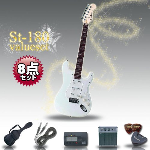 Photogenic エレキギター初心者にオススメ！【8点セット】ST-180 バリューセット カラー WH