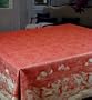 Christmas Touch, Linen Cotton Tablecloth 70x80-inch and 6 Pieces Napkins Set