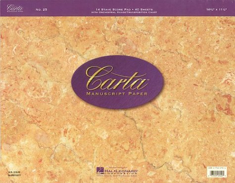 carta manuscript paper no 25 professional