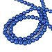 Blue Bead Necklace w/African Map Pendant