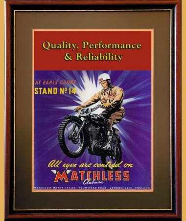 Matchless 500 Single, Classic Motorcycle Advertising Posters