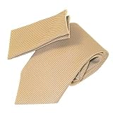 New Mens Ribbed Caramel Tie Necktie Hanky Set