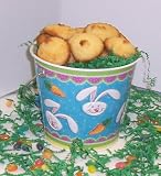 Gourmet Food : Scott's Cakes 2 lb. Coconut Macaroon Cookies in a Blue Bunny Pail