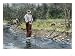 Woodsman Setting a Beaver Trap in a Stream, c.1800 Giclee Poster Print, 12x9