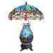 Blue Dragonfly Tiffany Table Lamp - Light Base