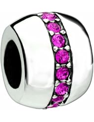 Authentic Chamilia Charm "Cosmo" - Fuchsia Swarovski 2025-0780