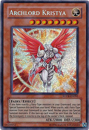 YuGiOh 5D's Stardust Overdrive Single Card Archlord Kristya SOVR-EN096 Secret Rare