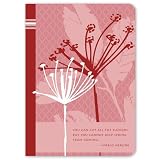 Tree-Free Greetings Two Blossoms 160-Page Recycled Paper and Sugarcane Journal, 5.5 x 7.5 Inches, Pink, Burgundy and White (21044)