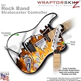 Chrome Drip on Fire WraptorSkinz Skin fits Rock Band Stratocaster Guitar for Nintendo Wii, XBOX 360,