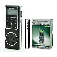 Degen DE1127 AM/FM/SW Pocket Radio with 4GB MP3 Player, Voice Recorder & E-book Reader