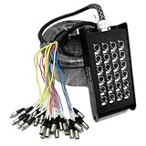 Seismic Audio - 16 Channel XLR SNAKE CABLE 100' long - 16 XLR sends and 8 XLR returns - Color Coded, Numerically well labeled - Heavy Duty 100 feet long