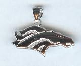 Denver Broncos Logo 2-D 5/8" 10K Charm/Pendant