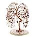 Jovivi Natural 7 Chakra Healing Crystals Quartz Tree Tumbled Gemstone Stones Money Tree, Geode Agate Slices Base Feng Shui Ornaments Home Decoration for Wealth and Luck 5.5