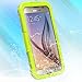 Galaxy S6 Waterproof Case, iThroughTM Waterproof Case, Dust Proof, Snow Proof, Shock Proof Case with Silicone Membrane Touched Screen Protector, Protective Carrying Cover Case for Galaxy S6 (Green)