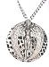 Rocker Jewelry Large Metal Winged Venus Medallion on Leather