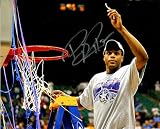Brandon Rush Autographed / Signed Cutting Net Celebration Kansas Jayhawks 8x10 Photo