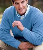 Signature Textured Cotton V-Neck Sweater