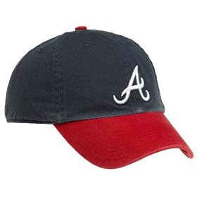 Atlanta Braves Franchise Fitted Baseball Cap with Red Visor