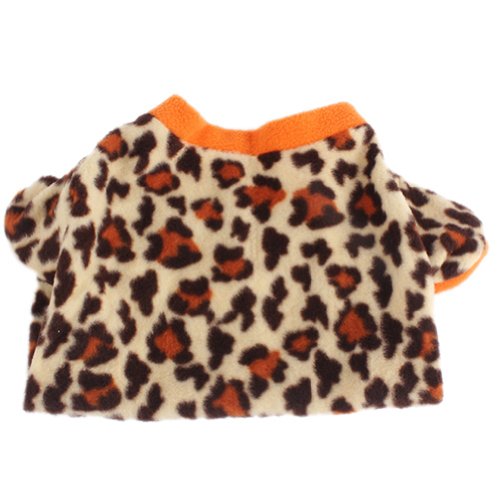 Xinhuaya Pet Dogs Fleece Fur Coat Clothes Puppy T-shirts Leopard S