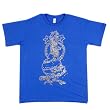Rogue Monk royal blue boots and skull t-shirt. RMNK3865