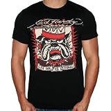 ED HARDY by Christian Audigier Mens Tattoo Ink Bulldog King Dog T-Shirt Tee Top Black